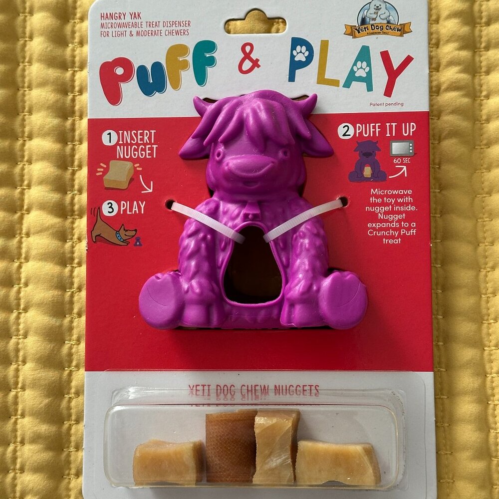 Yeti Dog Chew Puff and Play Hangry Yak Dog Chew Toy